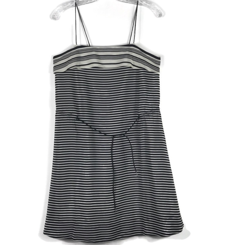 Madewell Silk Sun Dress Spaghetti Strap Striped Size 0